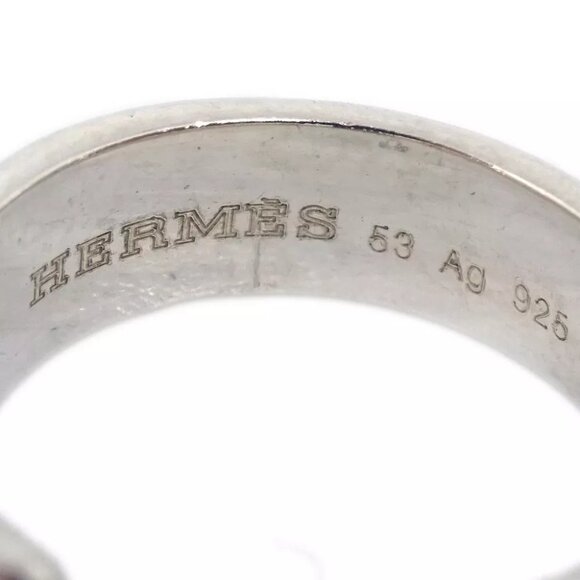 Hermes Ring Silver Ag925 #53 #50 #10 144197 - Picture 2 of 4
